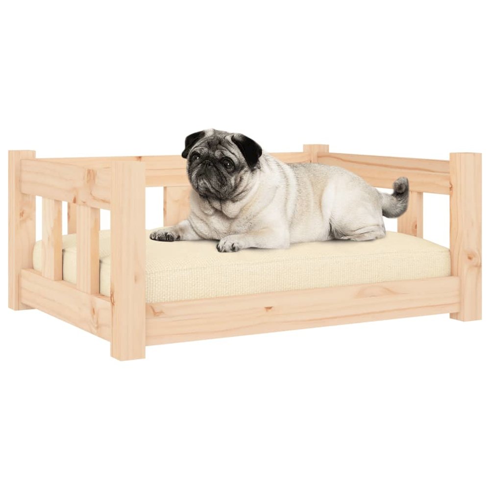 Dog Bed Natural Solid Pine Wood Medium Durable
