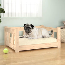 Dog Bed Natural Solid Pine Wood Medium Durable