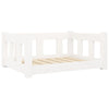Dog Bed White Solid Pine Wood Medium Durable