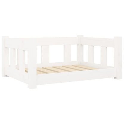 Dog Bed White Solid Pine Wood Medium Durable