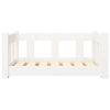 Dog Bed White Solid Pine Wood Medium Durable