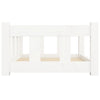 Dog Bed White Solid Pine Wood Medium Durable