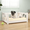 Dog Bed White Solid Pine Wood Medium Durable
