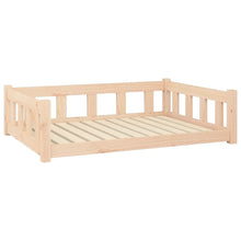 Dog Bed Natural Solid Pine Wood Medium Simple