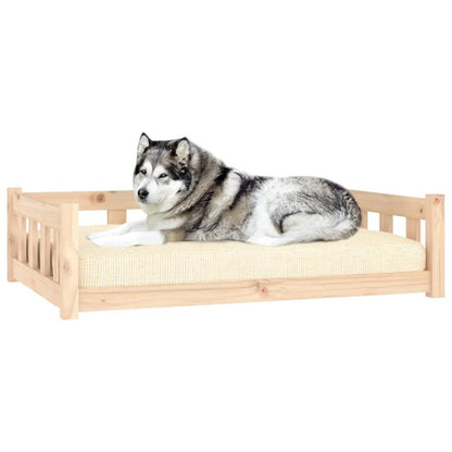 Dog Bed Natural Solid Pine Wood Medium Simple