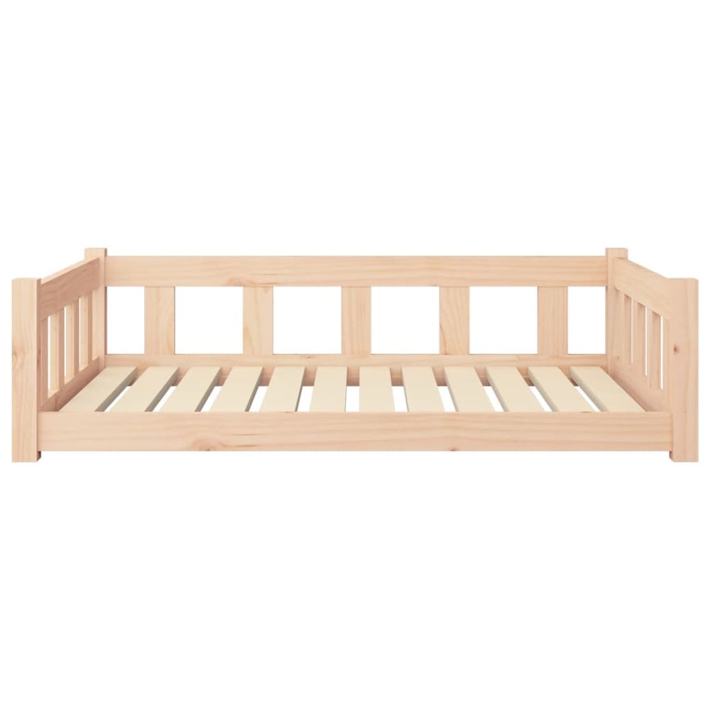 Dog Bed Natural Solid Pine Wood Medium Simple