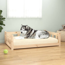 Dog Bed Natural Solid Pine Wood Medium Simple