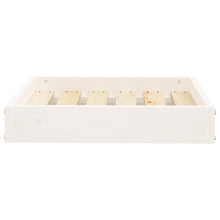 Dog Bed White Solid Pine Wood Small Dog Bed Rectangular