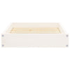 Dog Bed White Solid Pine Wood Small Rectangular