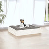 Dog Bed White Solid Pine Wood Small Rectangular