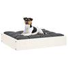 Dog Bed White Solid Pine Wood Small Rectangular