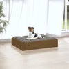 Dog Bed Honey Brown Solid Pine Wood 20.3W x 17.3D x 3.5H