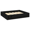 Dog Bed Black Solid Pine Wood