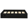 Dog Bed Black Solid Pine Wood