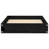 Dog Bed Black Solid Pine Wood