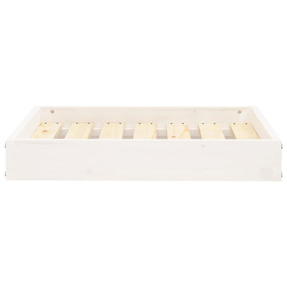Dog Bed White Solid Pine Wood Medium Tough