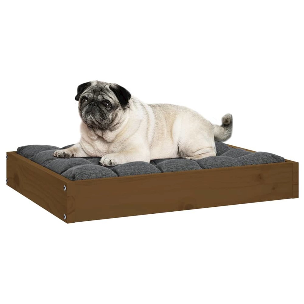Dog Bed Honey Brown Solid Pine Wood Small Durable
