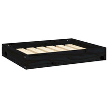 Dog Bed Black Solid Pine Wood Durable Rectangular 24.2W x 19.3D x 3.5H