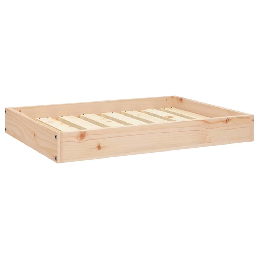Dog Bed Natural Wood Solid Pine Wood Medium Minimalistic