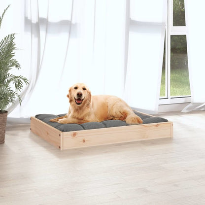 Dog Bed Natural Wood Solid Pine Wood Medium Minimalistic