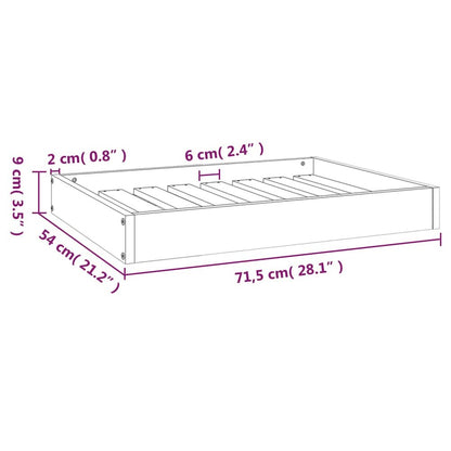 Dog Bed Natural Wood Solid Pine Wood Medium Minimalistic