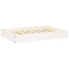 Dog Bed White Solid Pine Wood Simple