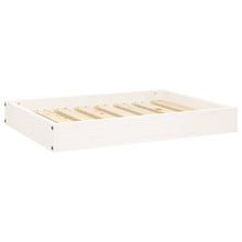 Dog Bed White Solid Pine Wood Simple