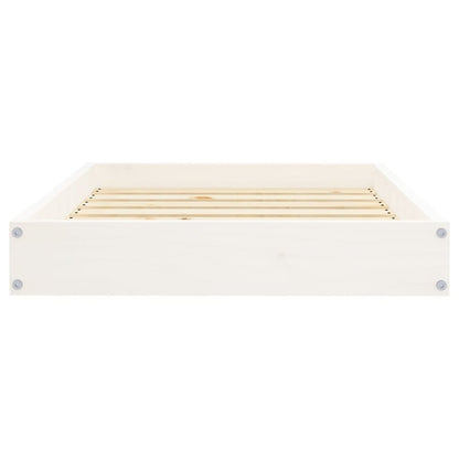 Dog Bed White Solid Pine Wood Simple