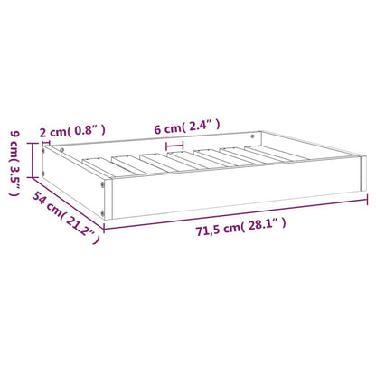Dog Bed White Solid pine wood 28.1 x 21.3 in Simple Dog Bed