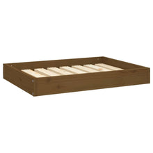 Dog Bed Honey Brown Solid Pine Wood 28W x 21.3D x 3.5H