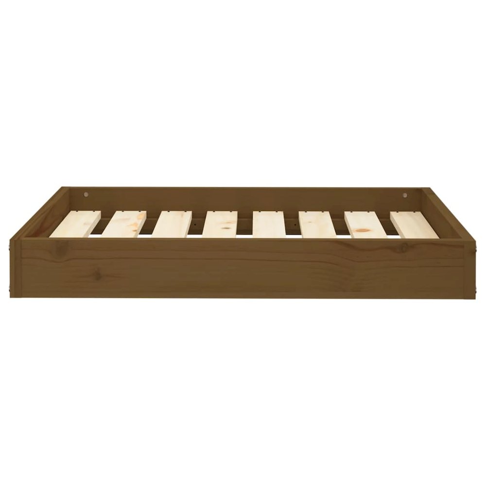 Dog Bed Honey Brown Solid Pine Wood 28W x 21.3D x 3.5H