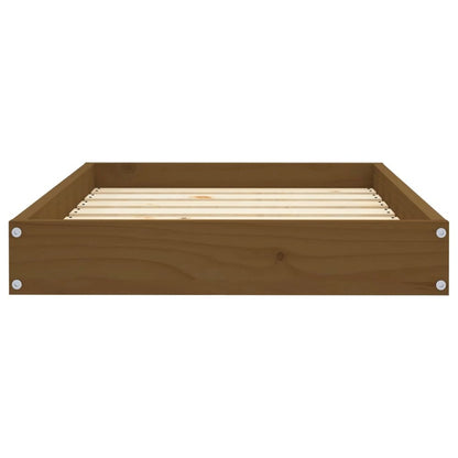 Dog Bed Honey Brown Solid Pine Wood 28W x 21.3D x 3.5H