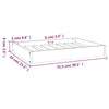 Dog Bed Honey Brown Solid Pine Wood 28W x 21.3D x 3.5H