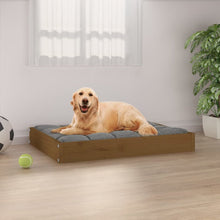 Dog Bed Honey Brown Solid Pine Wood 28W x 21.3D x 3.5H