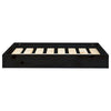 Dog Bed Black Solid Pine Wood Durable Rectangular 28.1W x 21.3D x 3.5H