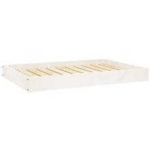 Dog Bed White Solid Pine Wood Medium Minimalistic