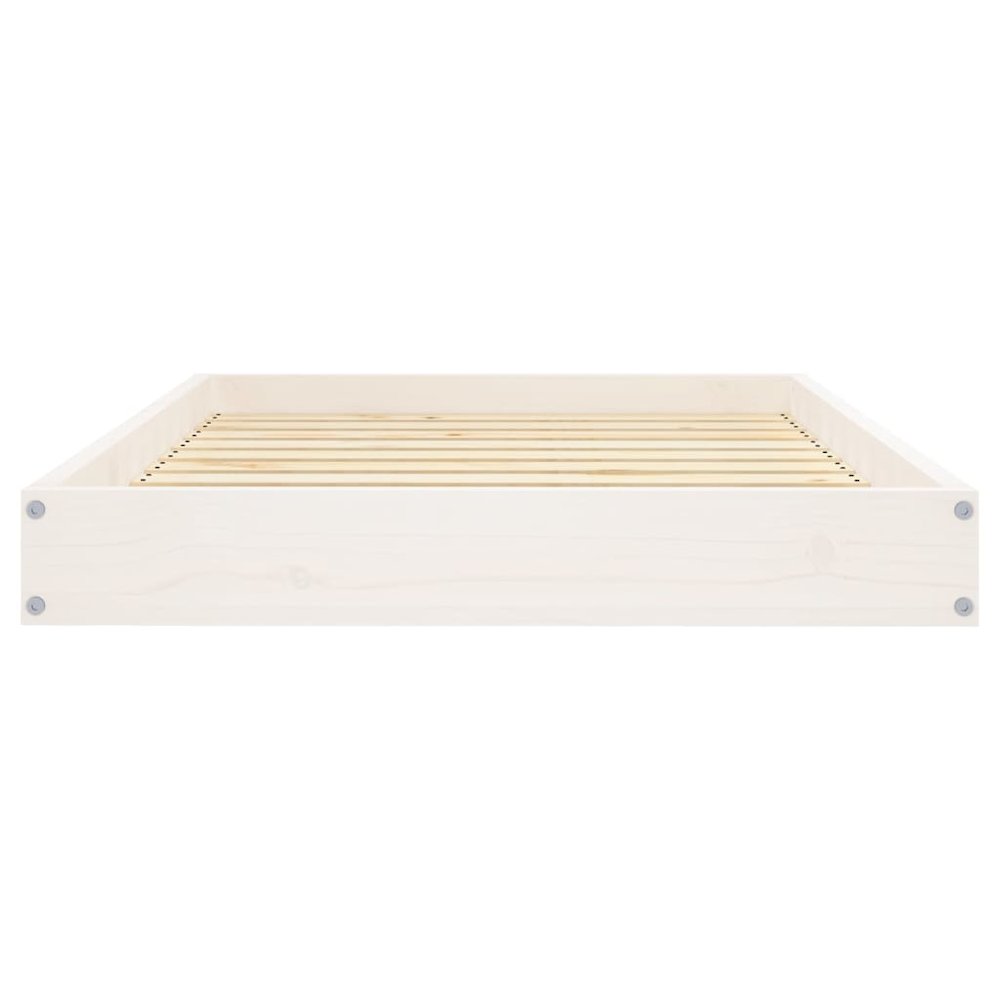 Dog Bed White Solid Pine Wood Medium Minimalistic