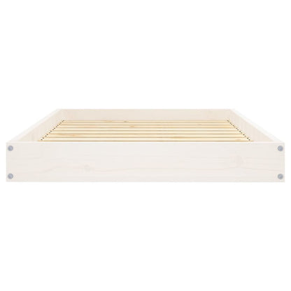 Dog Bed White Solid Pine Wood Medium Minimalistic