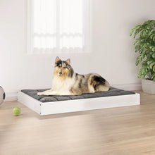 Dog Bed White Solid Pine Wood Medium Minimalistic