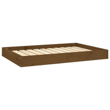 Dog Bed Honey Brown Solid Pine Wood Simple