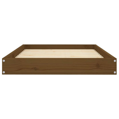 Dog Bed Honey Brown Solid Pine Wood Simple