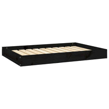 Dog Bed Black Solid Pine Wood Medium Durable