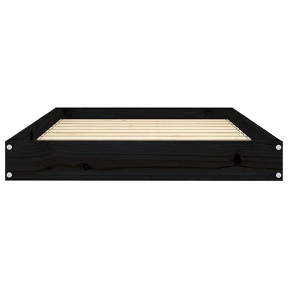 Dog Bed Black Solid Pine Wood Medium Durable