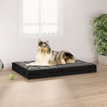 Dog Bed Black Solid Pine Wood Medium Durable