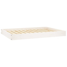 Dog Bed White Solid Pine Wood Medium Simple