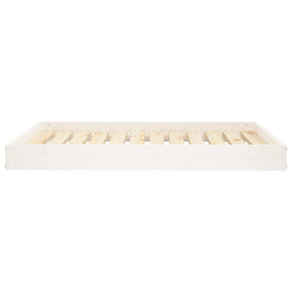 Dog Bed White Solid Pine Wood Medium Simple