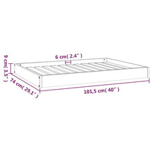 Dog Bed White Solid pine wood Medium Simple Dog Bed