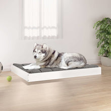 Dog Bed White Solid Pine Wood Medium Simple