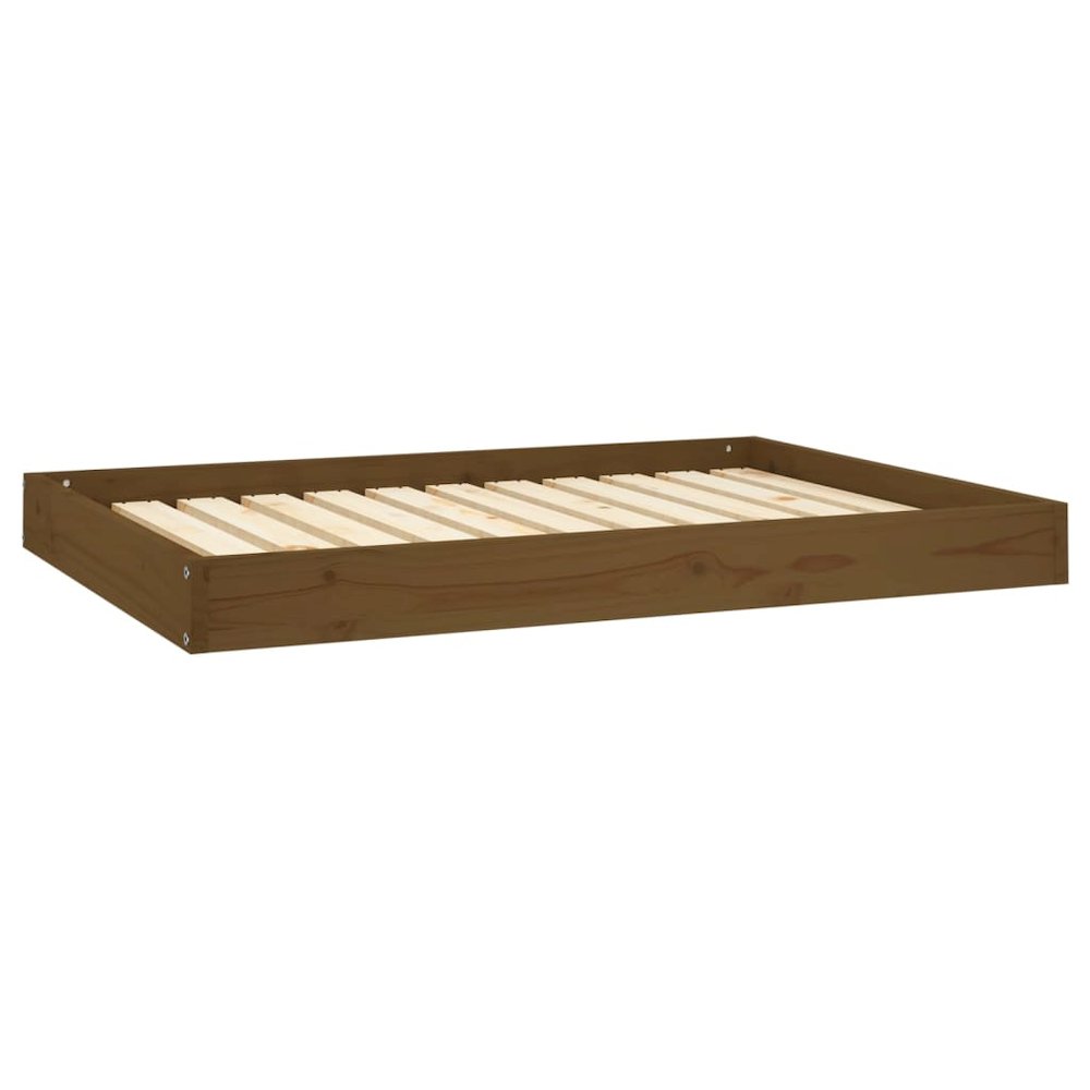 Dog Bed Honey Brown Solid Pine Wood 40W x 29.1D x 3.5H