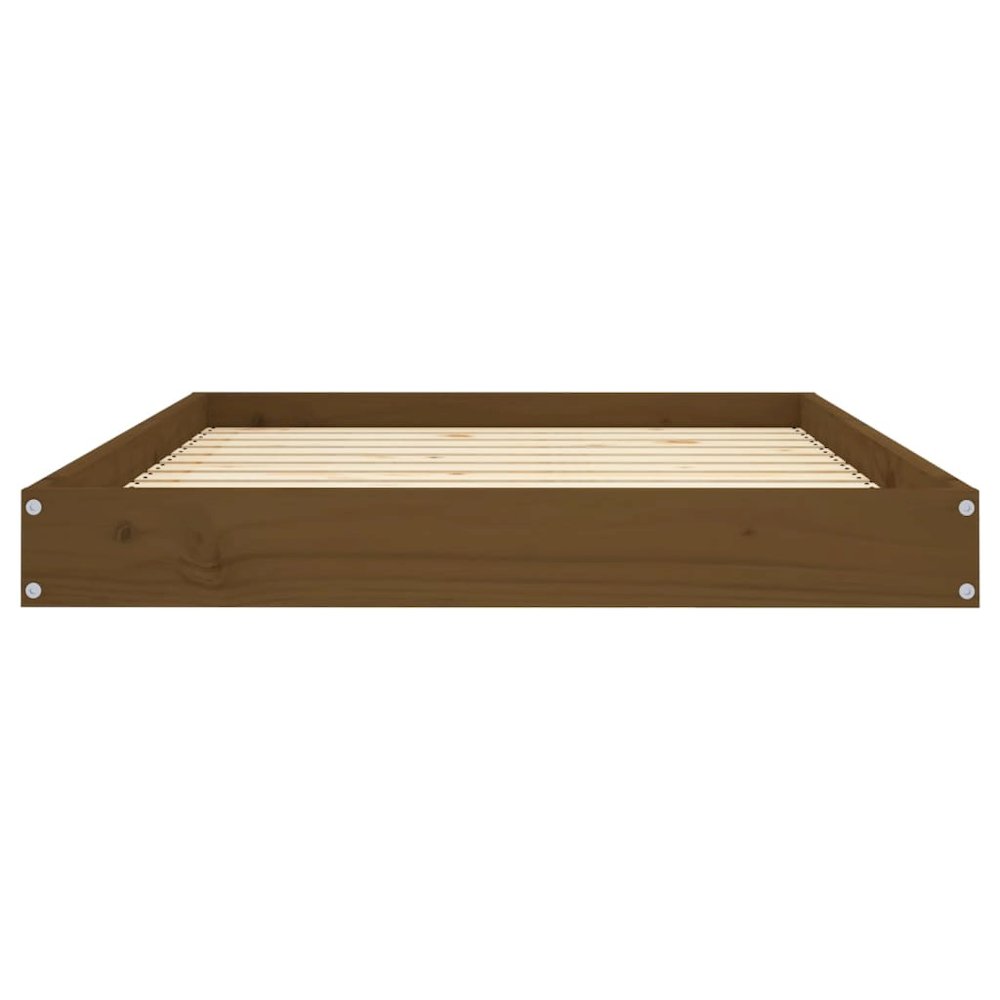 Dog Bed Honey Brown Solid Pine Wood 40W x 29.1D x 3.5H